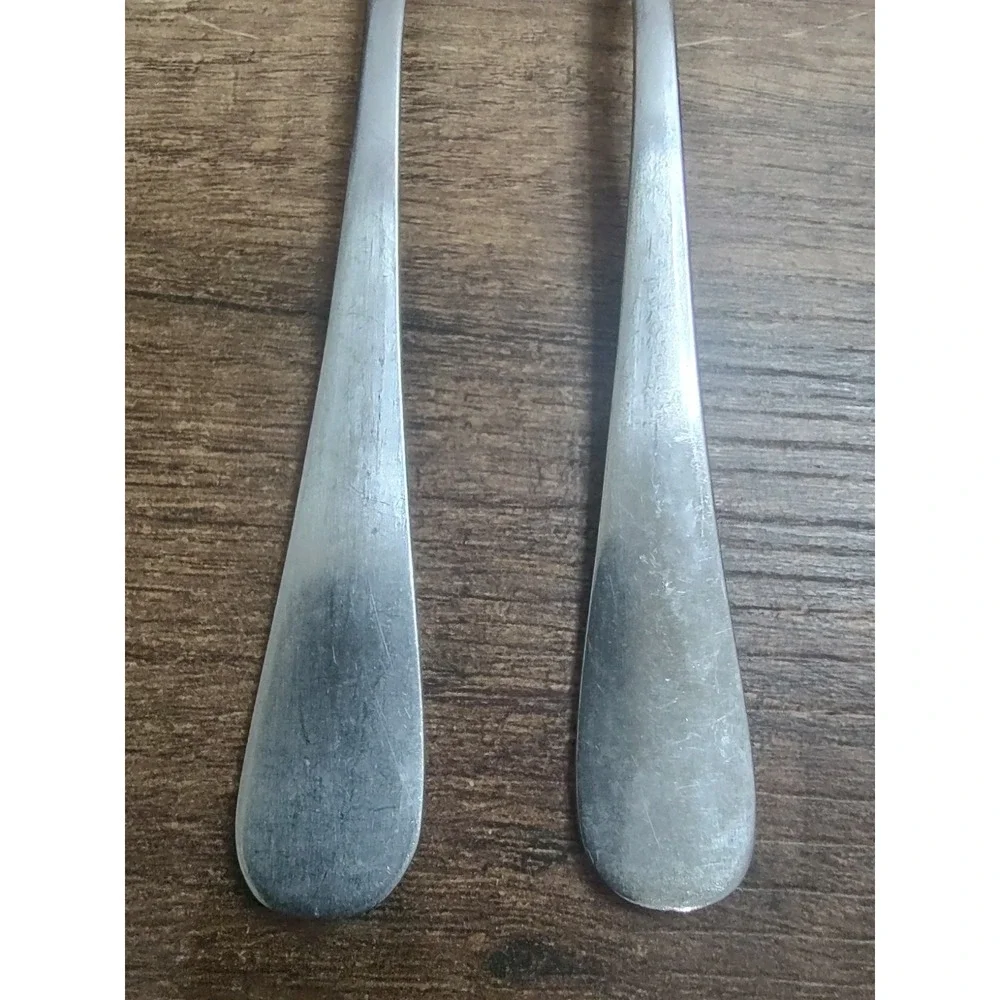 Set of 2 Mikasa EASTSIDE 18/8 Glossy Stainless Steel Salad Forks 6-3/4 Flatware
